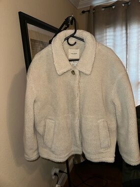 Lucky Brand Ivory Sherpa Coat